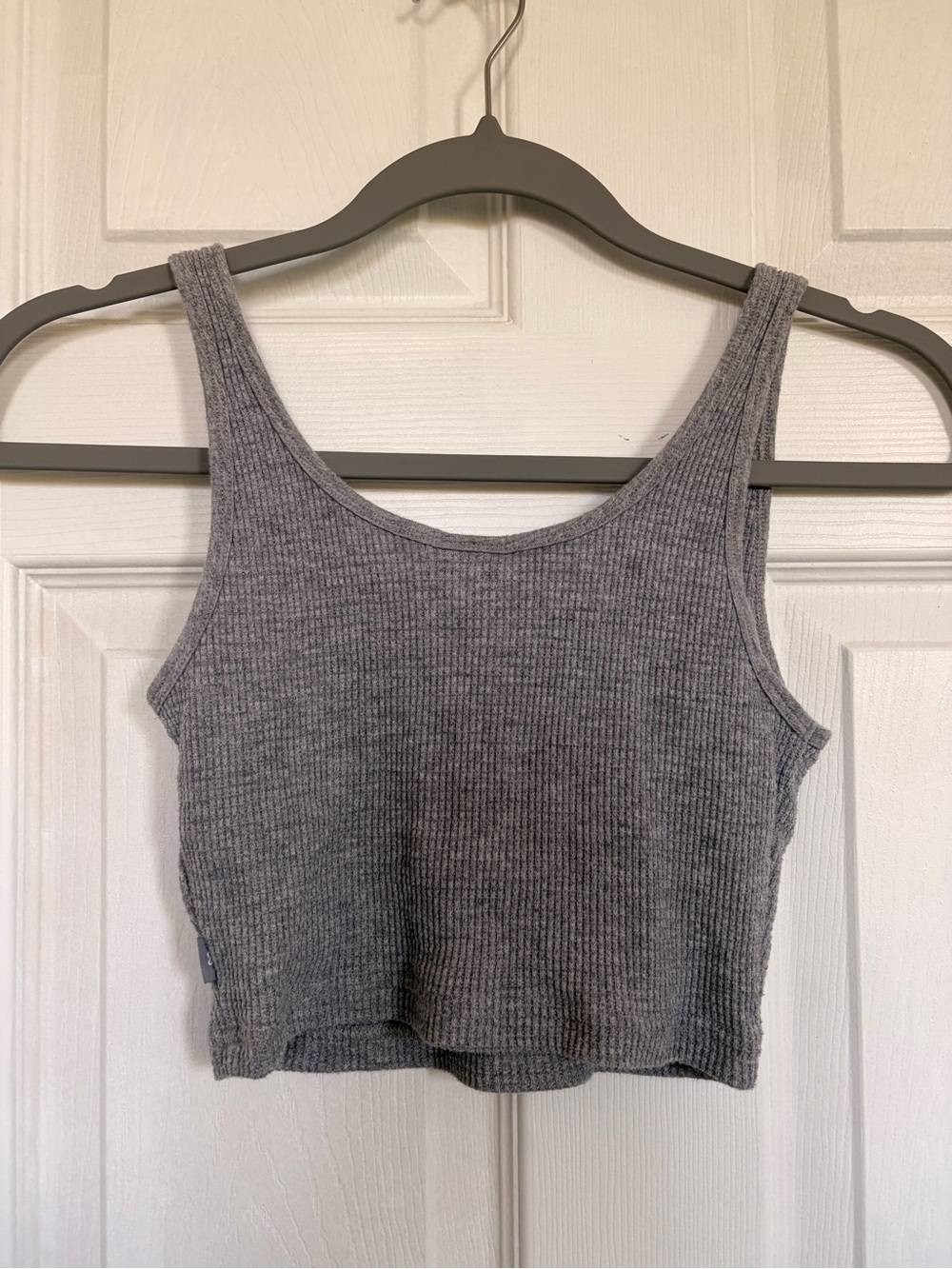 TNA waffle crop top Gray - Picture 2 of 5
